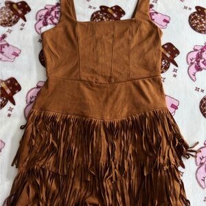 Brown Fringe Dress